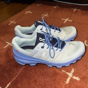 On Running Athletic Shoes - Blue and White